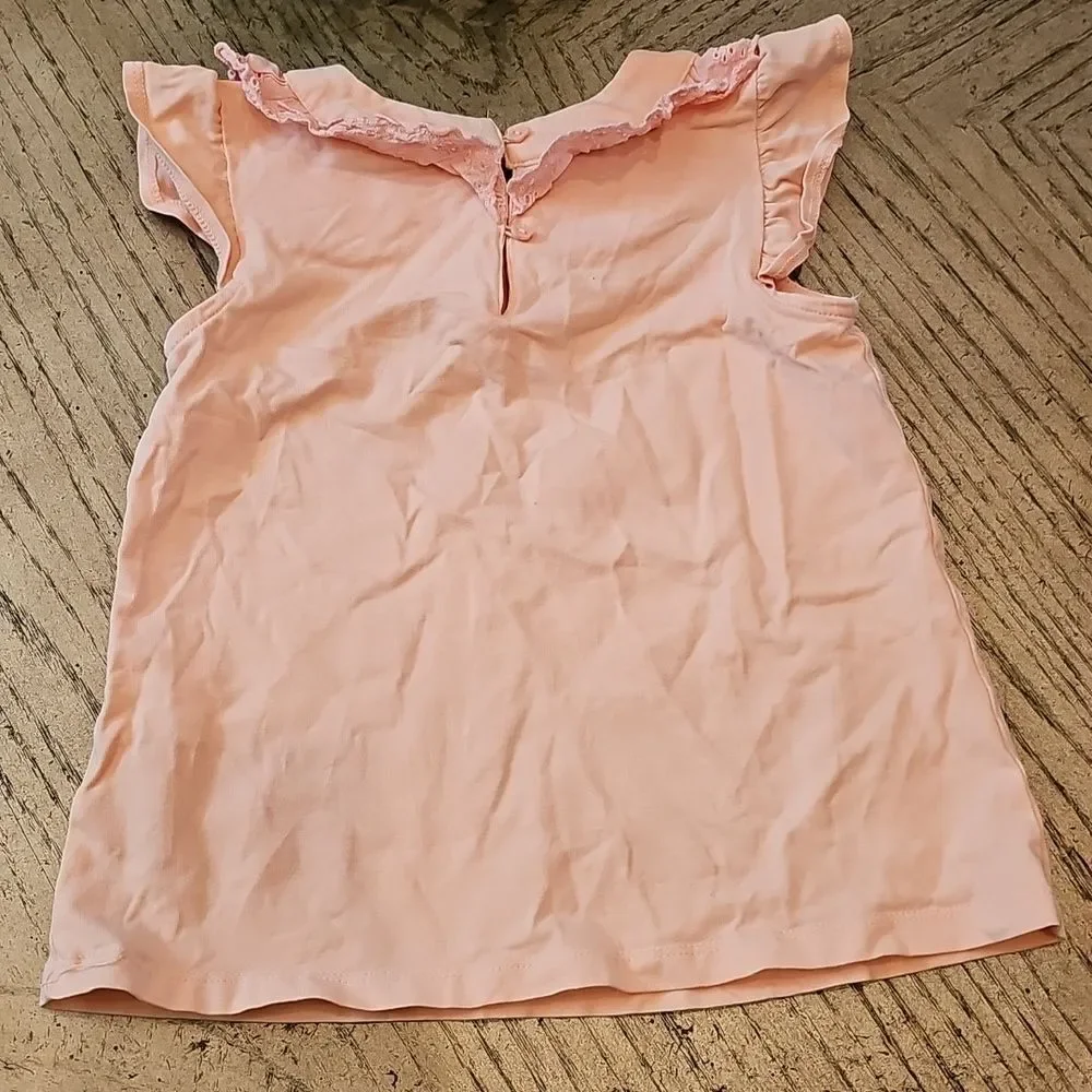 Pink Ruffled Kids Top Size 5T